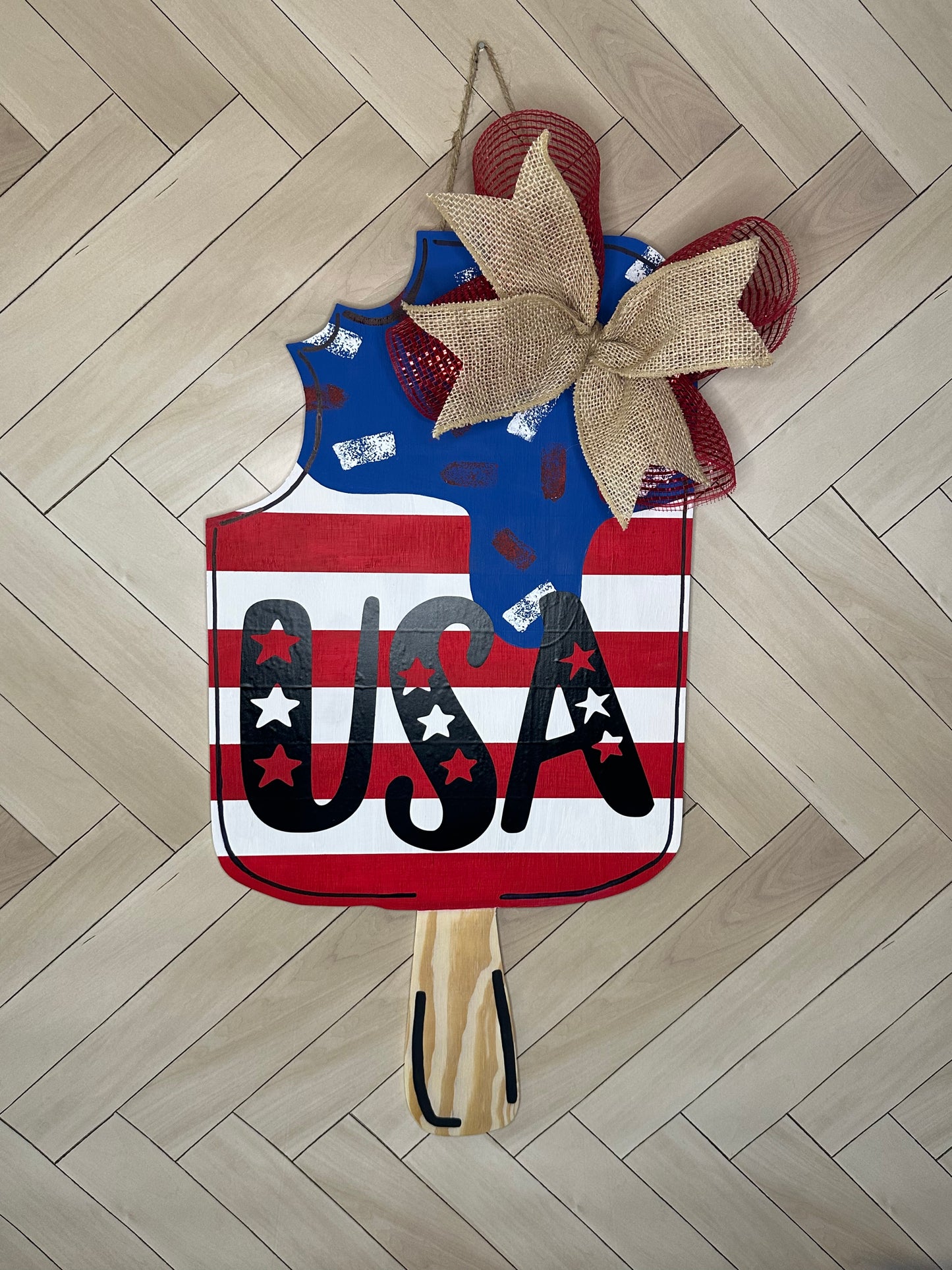 USA Popsicle Door Hanger