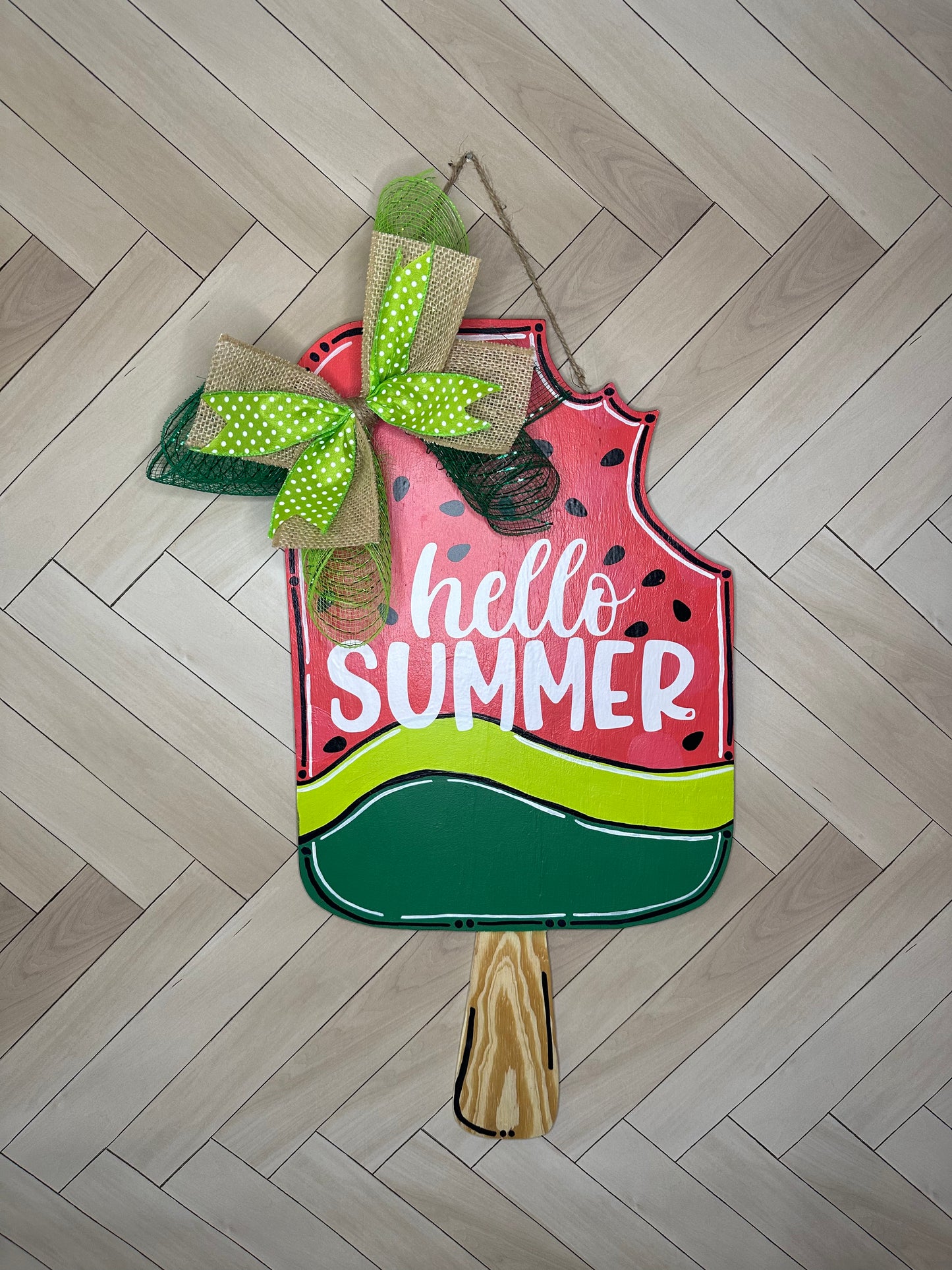 Watermelon Popsicle Door Hanger